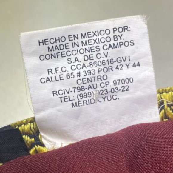 Guayabera Campos 42 White Button Shirt Bordados Finos Copacabana 4 pockets - Picture 3 of 12